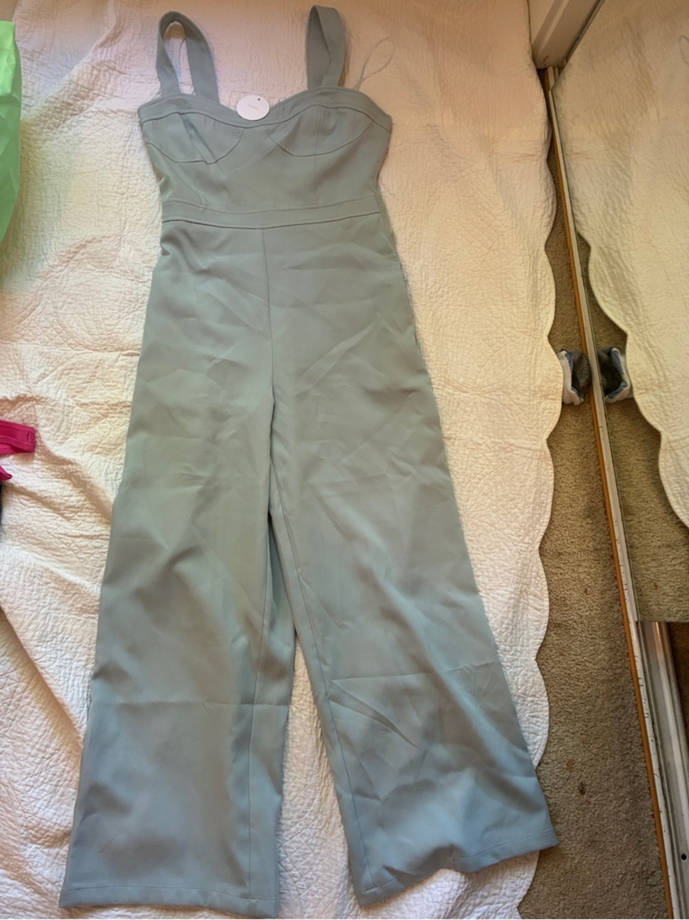 Sleeveless Wide-Leg Jumpsuit in light blue